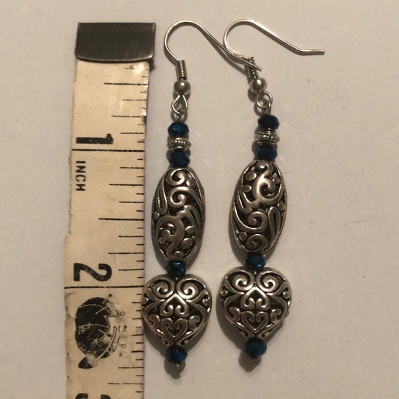 Silver Dangle Earrings - Picture 2 of 2